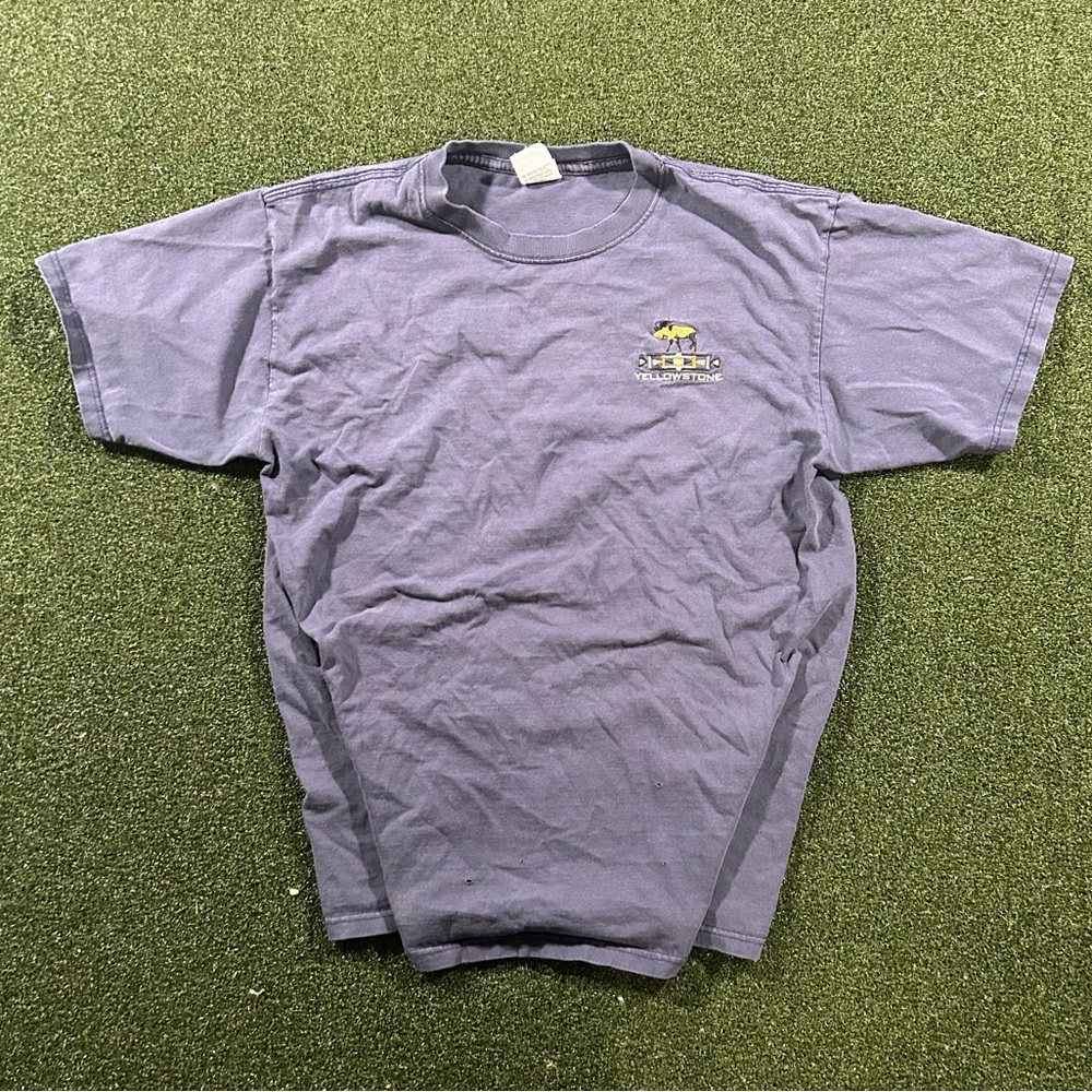 Vintage Navy Embroidered Yellowstone Tee